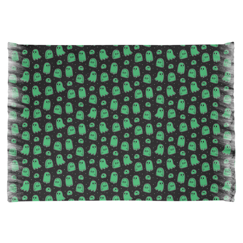Arrière-plan noir/vert Tapis décoratif, non