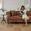 Richmond Mogadore Faux Leather Chesterfield Sofa-743243224-777694745