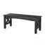 Banc d'extérieur 44,5 pouces en plastique résistant aux intempéries 600 lb noir