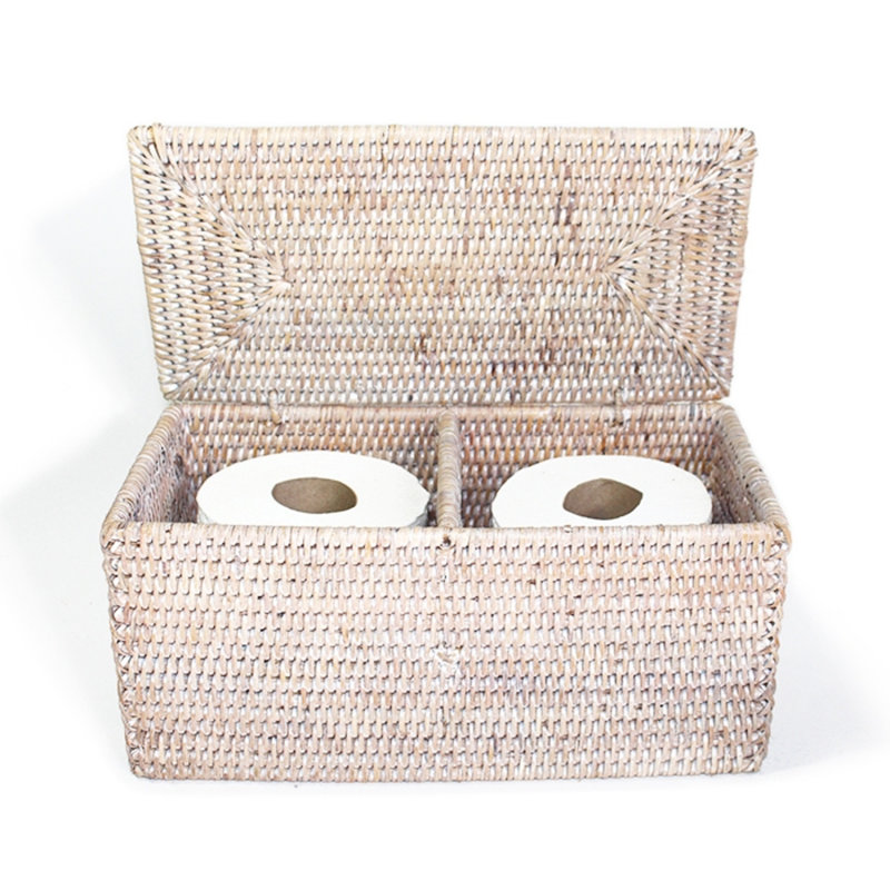 Double porte-papier hygiénique, Blanc délavé