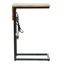 Table d'appoint moderne en forme de C avec port de charge