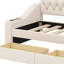 Lit de jour rembourré avec accoudoirs de rangement et port USB-960686990