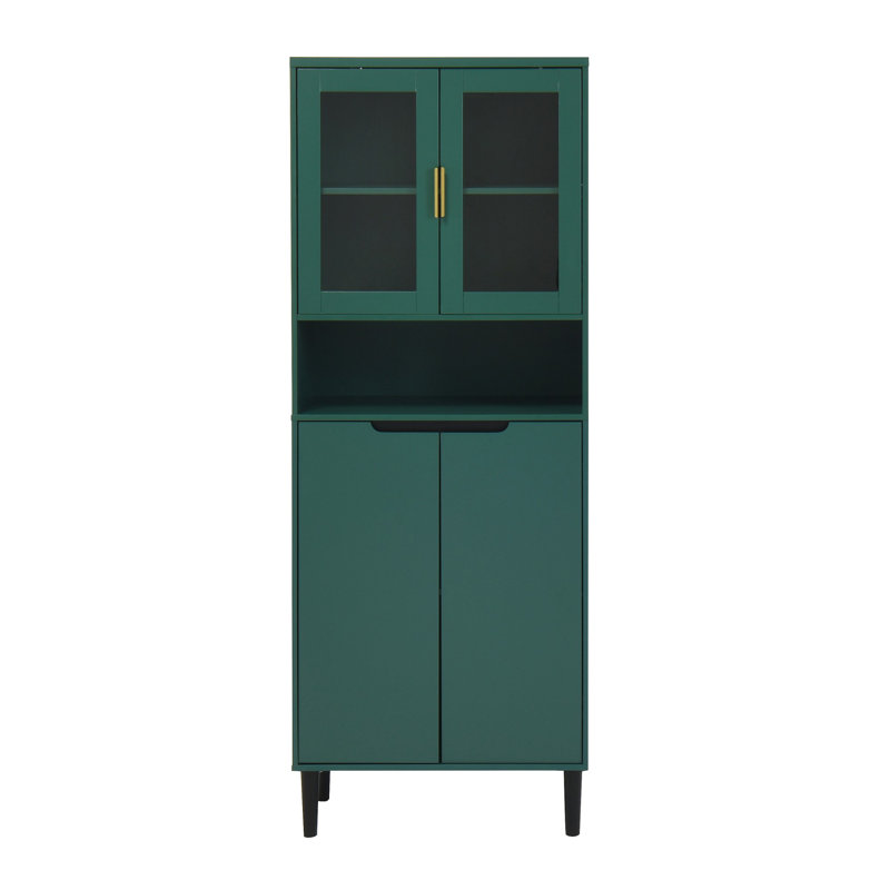 4-Door Storage Cabinet, Green