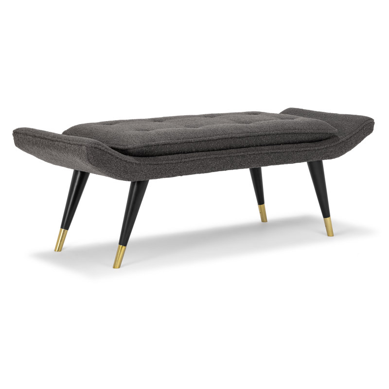Banc en bois Haakon, Gris
