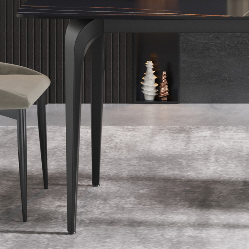 Table de salle à manger, Noir, H 29,53 po x L 70,87 po x l 35,43 po