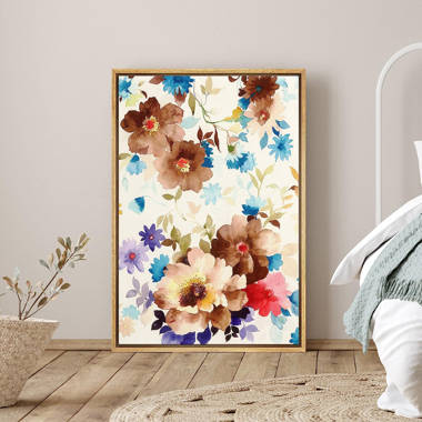 Vibrant Multicolor Pastel Floral Collage with Yellow Accents and  Dimensional Shadows