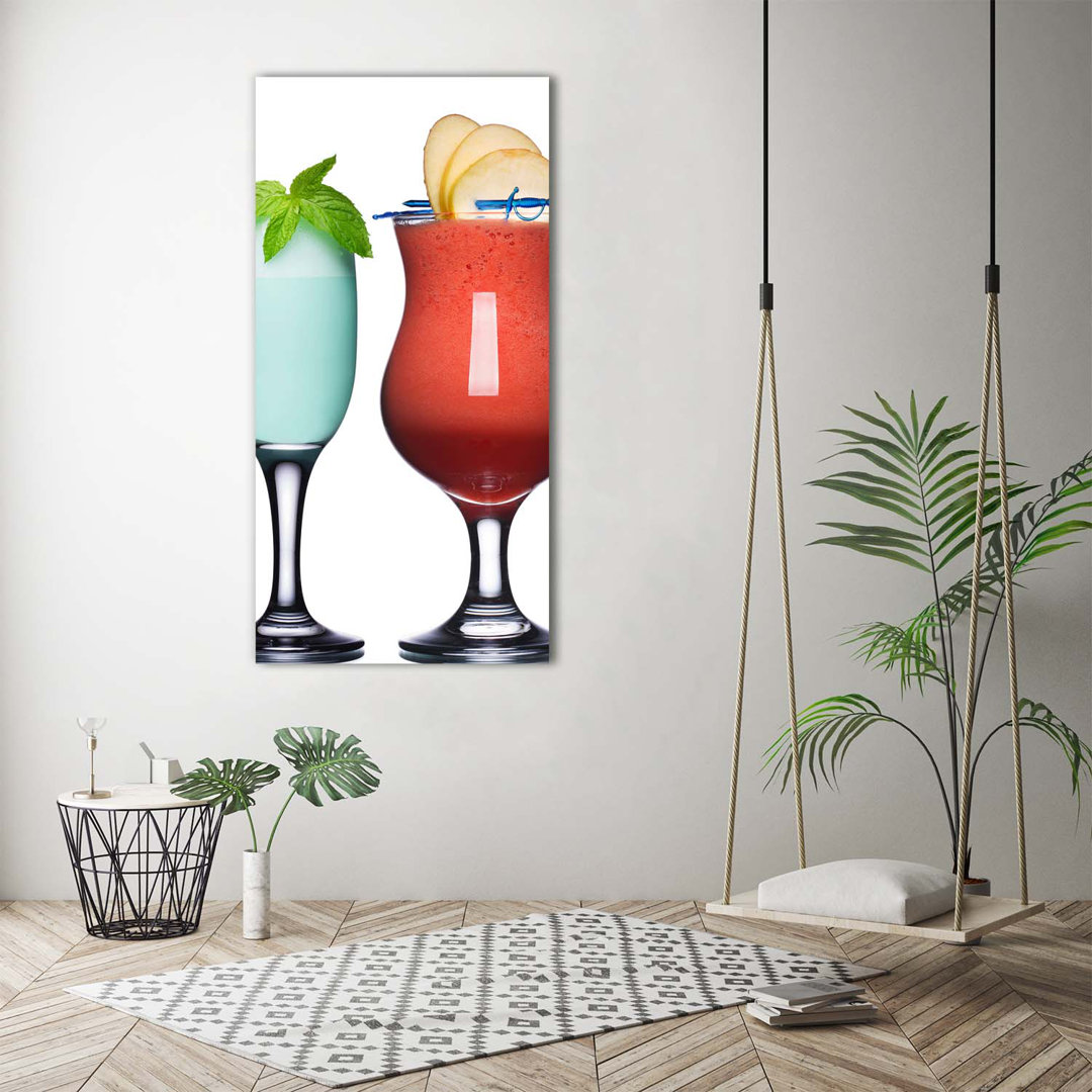 Farbenfrohe Cocktails - Kunstdrucke auf Leinwand - Wrapped Canvas