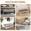 Repose-pieds cocktail capitonné de 48 po de largeur-341367855-341367854