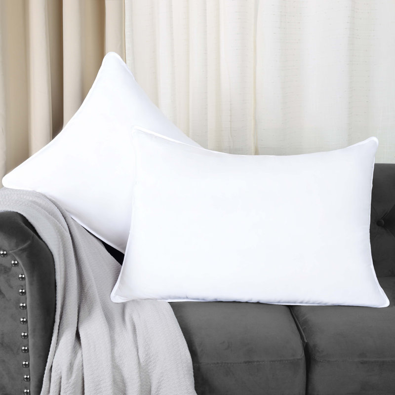 Superior Down Alternative Hypoallergenic Medium Weight Bed Neck Support Pillow , Pack of 2 Pillows, King Pillow: 20" x 36"