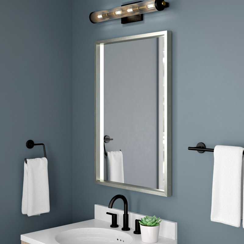 Ready Reflections Bathroom Mirror, Nickel