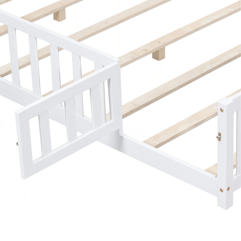 Versatile Montessori Floor Bed With Safety Features, Sturdy Construction, And Fun Door Design For A Secure And Enjoyable Sleeping Experience