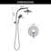 8" Rainfall Round Wall Mount Shower System Shower Faucet with Handheld Spray