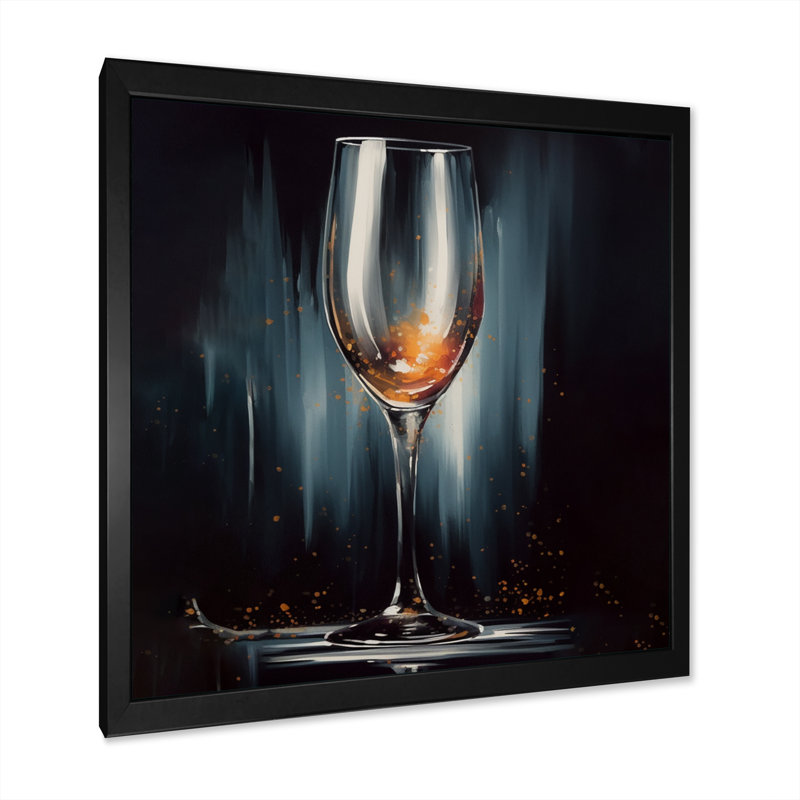 Glam Chcamagne Cascades, reproduction d'art sur toile, H 24 po x l 24 po x P 1 po, Cadre photo noir