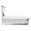 Lit simple 1 pièce en pin blanc de style ferme moderne, cadre de lit à panneaux bicolores-1868637234-1868637232