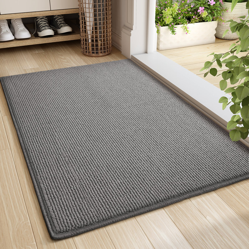 Spanos Non-Slip Indoor / Outdoor Doormat, 20" W x 36" L, Dark Gray