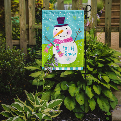 Drapeau de jardin Falwell Christmas Snowman Let it Snow