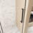 Frameless Single Sliding Shower Door , 1/4 "(6 Mm) Clear Tempered Glass, Explosion Proof Film, Stainless Steel Handle Square Tube Track-117354317