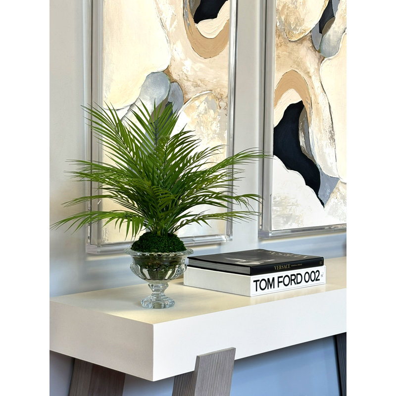 Floor Faux Palm Plant in Vase