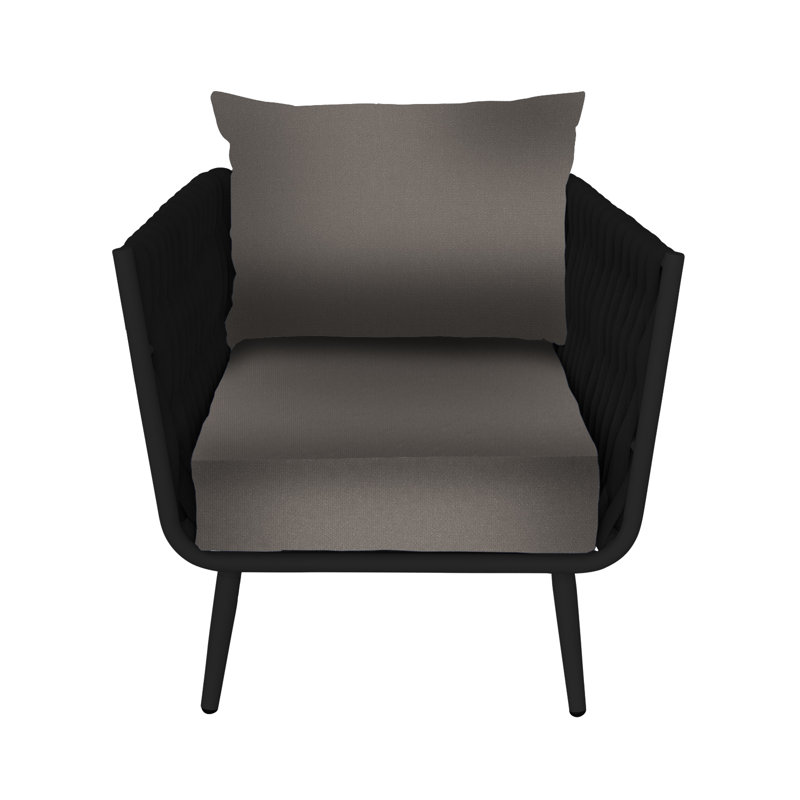 Fauteuil Cayman, Noir, Gris