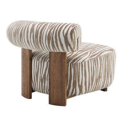 Tilton Zebra-Stripe Chenille Accent Chair