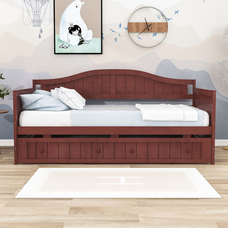 Wood Daybed with Trundle, Espresso