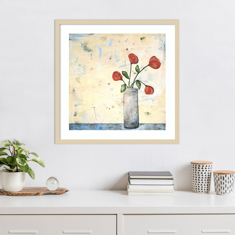«From the garden» par Jodi Major, reproduction d'art encadrée en bois, H 25 po x l 25 po