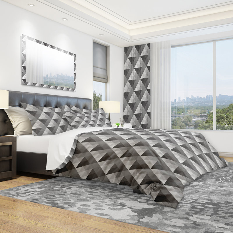 Ensemble de housse de couette moderne, Housse de couette très grand + 2 taies décoratives