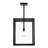 1 - Light Black Square/Rectangle Pendant