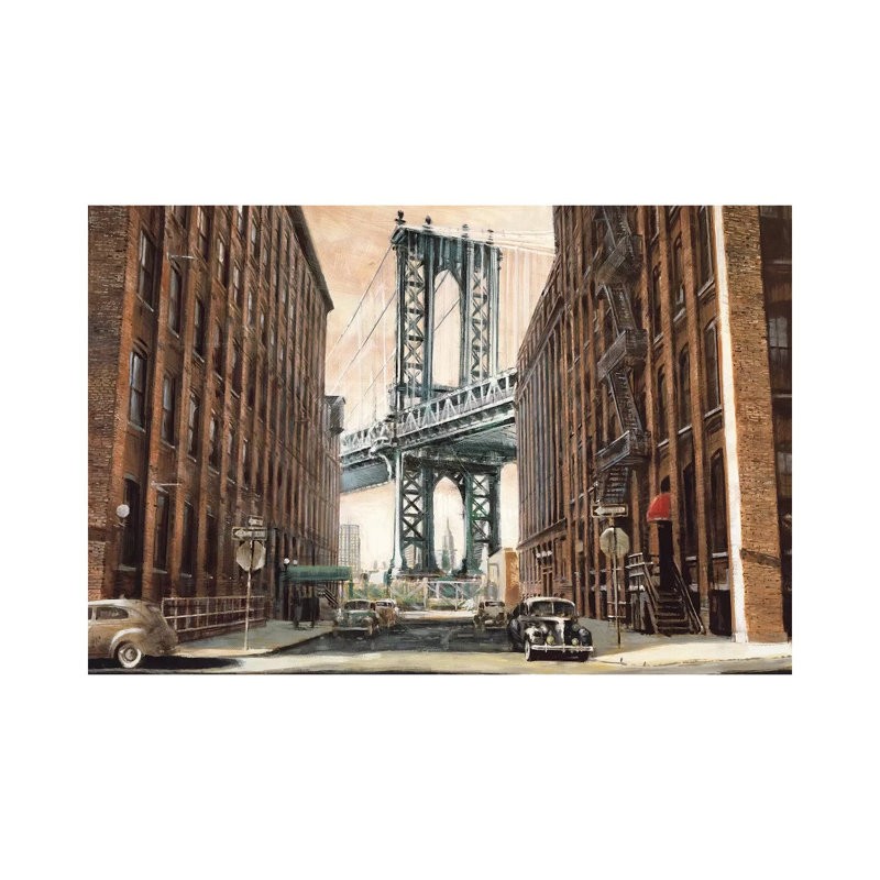 View To The Manhattan Bridge by Matthew Daniels - Wrapped Canvas Gallery-Wrapped Canvas Giclée, 20.32 cm H x 30.48 cm W