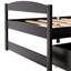 Twin Bed With Two Functional Drawers For A Relaxing Bedroom Atmosphere Size Platform In Classic Tone - Practical-551970080
