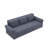 Chesterfield Sofa,93.7" King Pull Out Sofa Bed, 3-In-1 Convertible Sleeper Sofa With Nailhead Trim & Rolled Arm,Multi-Functional Sofa Bed For Living Room,Bedroom,Apartment,Office-806966492