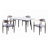 5Pc Dining Set Sintered Stone Table-723450138-723450137