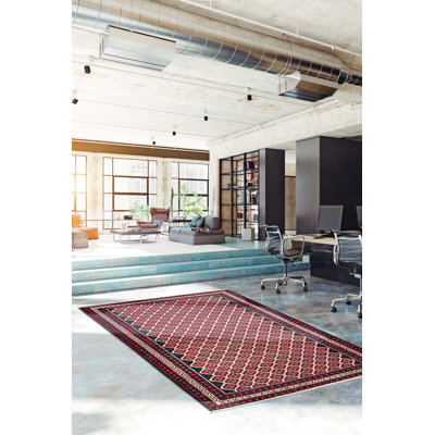 Tapis rouge Baluch 4 pi 1 po x 6 pi 8 po