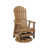 Natural Teak Top/Antique Mahogany Base