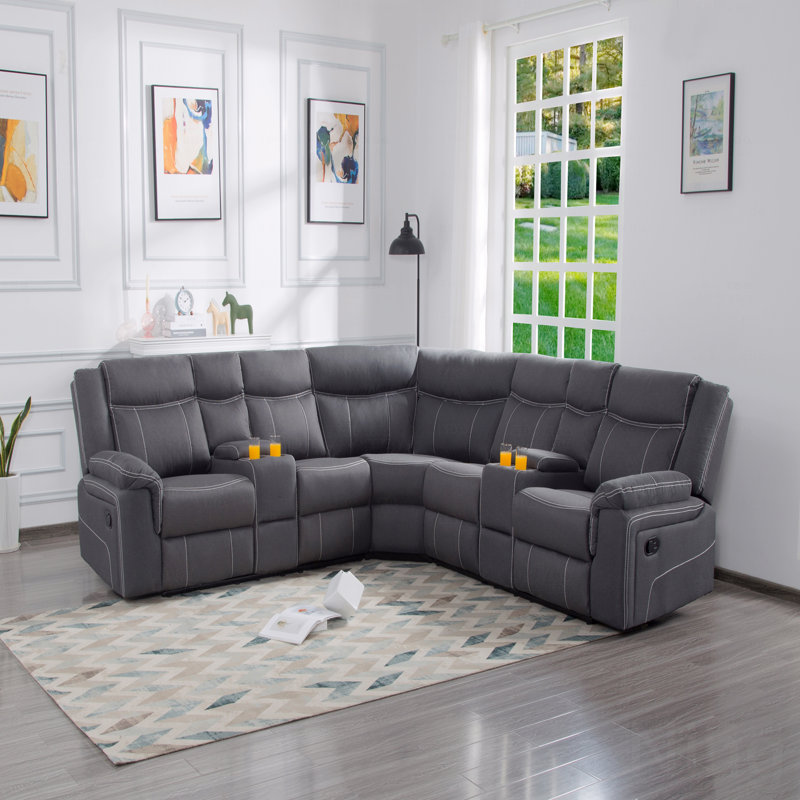 Canapé modulaire avec fonction d'inclinaison manuelle 109,4 po