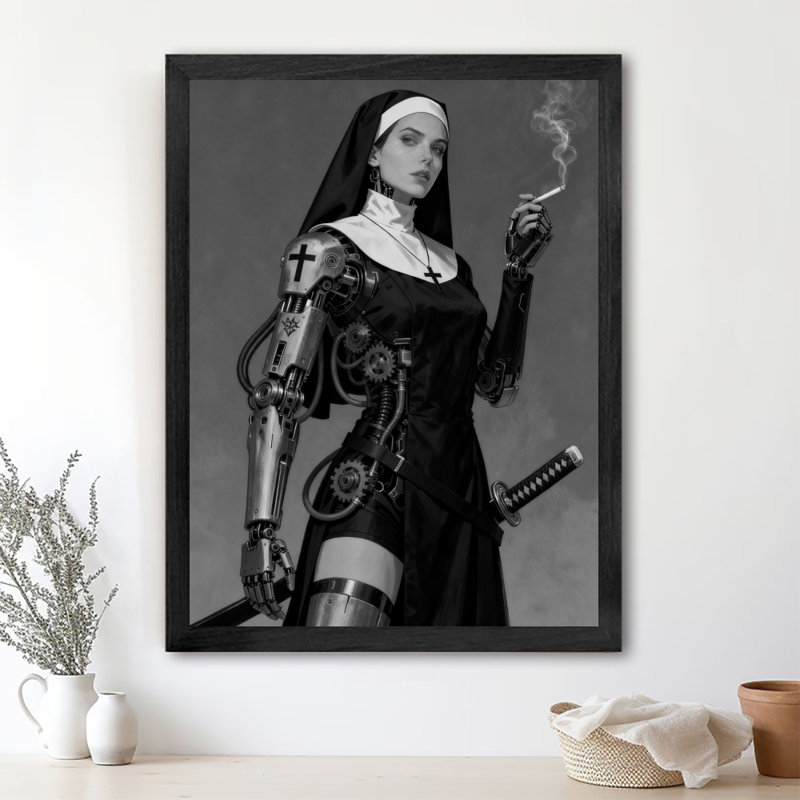 Reproduction d'art encadré noir, H 11 po x l 9 po