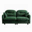 Causeuse en tissu d'ameublement en chenille, conception plissée matelassée, conception ergonomique, mousse haute densité, accoudoirs élégants, base en bois de haute qualité, convient aux salons, vert