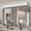 Applique murale à DEL à intensité variable en chrome - Style moderne pour décor de salle de bain, miroir et douche