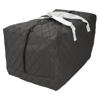 Medium Quilted Storage Bag - Black