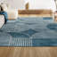 Tapis rayé bleu marine / crème Nordby-88570936