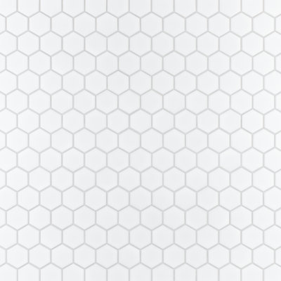 Carreau de mosaïque en céramique nid d'abeille pour mur et plancher 2 po x 2 po Metro Hex