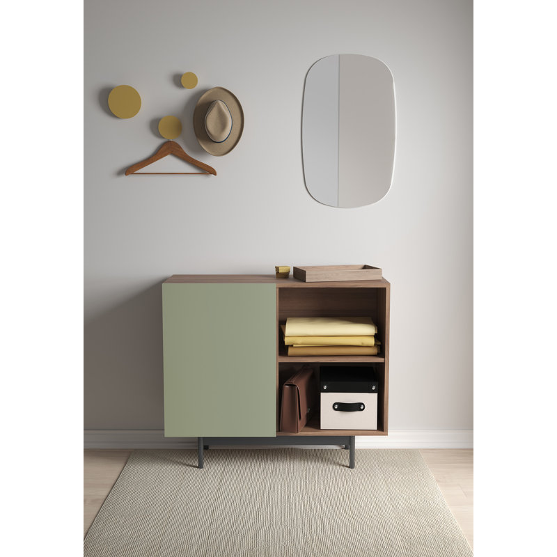 Jorde Standard Accent Chest, Walnut/Green