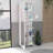 Linen Single Door Cabinet 62" H, Five External Shelves, Four Interior Shelves, White-211060666
