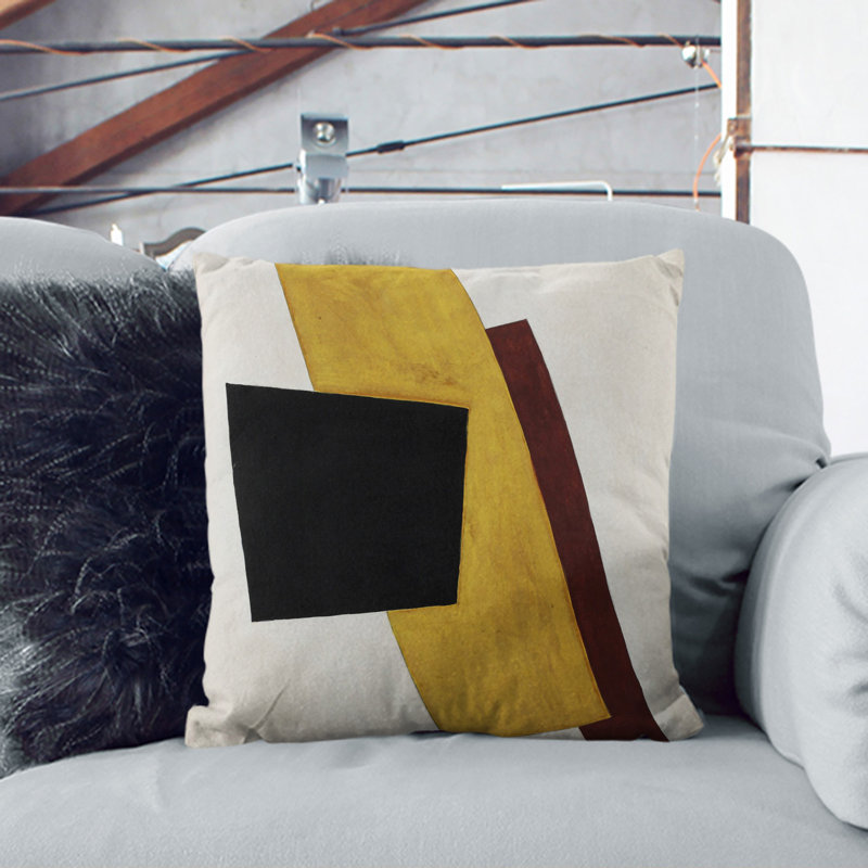 Composition Vol.6 Square Throw Cushion, 55cm H x 55cm W x 20cm D, White