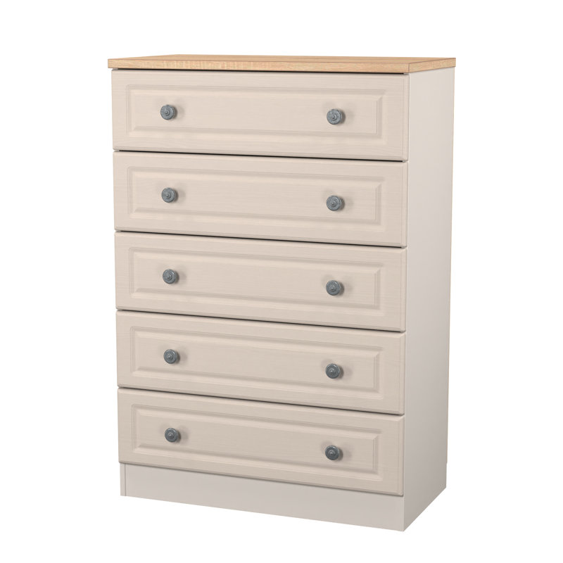 74cm W 5 - Drawer Chest of Drawers, Beige