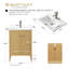 Ensemble de meuble-lavabo sur pied lavabo simple 24 po avec plateau en céramique blanche-119711649-105208963-105208968