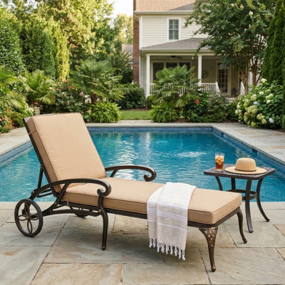 Outdoor Chaise Lounge , Cushion Included