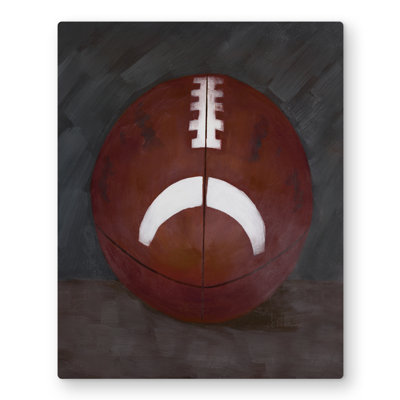 Football Ball - Brown American Metal Print for Home Decor