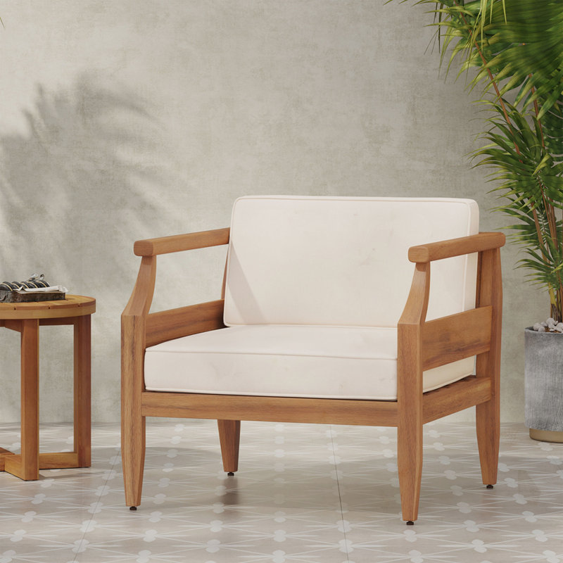 Outdoor Club Chairs, Cream