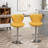 Ellston Upholstered Adjustable Swivel Barstools In Yellow, Set Of 2-1287251584
